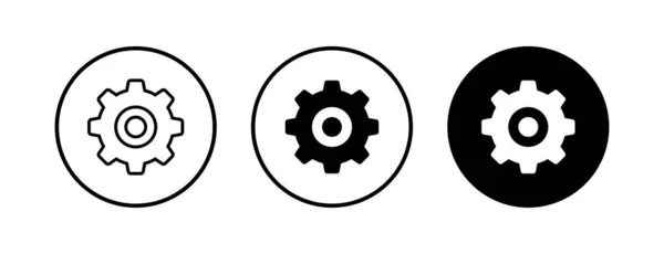Establecer Iconos Establecidos Establecer Icono Vector Cog Settings Icon Symbol — Vector de stock