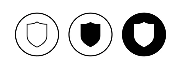 Conjunto Iconos Vectoriales Escudo Icono Protección Vector Icono Vector Seguridad — Archivo Imágenes Vectoriales