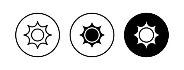 Sonnensymbole Gehen Unter Sonnenvektorsymbol — Stockvektor