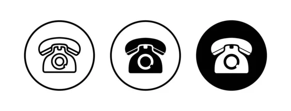Conjunto Iconos Telefónicos Teléfono Icono Vector Icono Llamada Vector — Archivo Imágenes Vectoriales