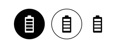 Batarya simgeleri ayarlandı. Pil vektör simgesi