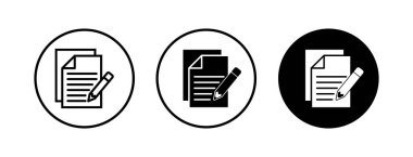 Not simgeleri ayarlandı. Simge vektörü alınıyor. Satır simgesini düzenle. Belge yazımı. İçerik yazımı