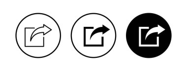 Paylaşım simgeleri ayarlandı. Vektör simgesini paylaş