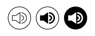 Hoparlör simgeleri hazır. Cilt simgesi. Hoparlör ikon vektörü. Ses. Ses