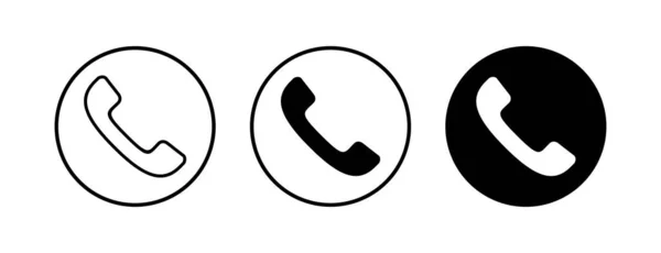 Hívás Ikonok Beállítva Telefon Ikon Vektor Mobiltelefon Telefon Ikon — Stock Vector