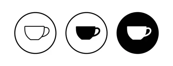 Conjunto Iconos Vectoriales Taza Café Icono Taza Café Icono Del — Archivo Imágenes Vectoriales