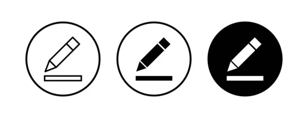 Symbole Bearbeiten Bleistift Symbol Icon Vektor Anmelden — Stockvektor