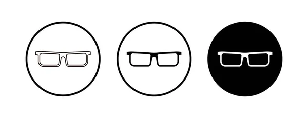 Los Iconos Gafas Establecen Vector Gafas Graduadas Con Estilo Icono — Archivo Imágenes Vectoriales