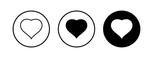 Icônes Cardiaques Réglées Icône Vectorielle Cardiaque Comme Vecteur Icônes Amour — Image vectorielle