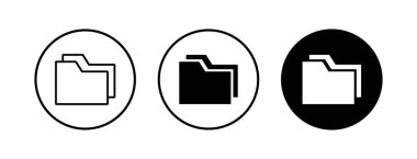 Arşiv dizinleri simgeleri ayarlandı. klasörler vektör simgesi