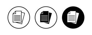 Belge simgeleri ayarlandı. Kağıt ikonu. Dosya Simgesi