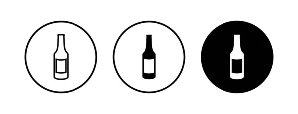 Набір Пивних Значків Пивна Ікона Стилі Модний Плоский — стоковий вектор