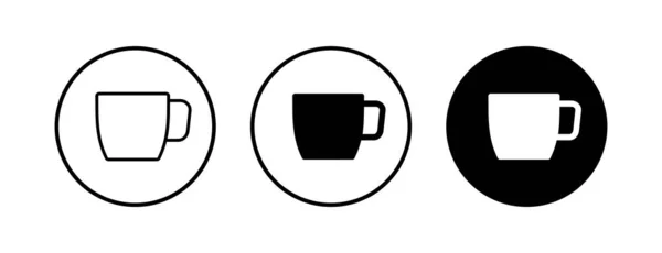 Koffie Cup Vector Pictogrammen Ingesteld Koffiecup Icoon Koffie Vector Icoon — Stockvector