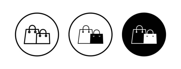 Shopping Bag Icons Set Vorhanden Einkaufstüten Vektor Symbol — Stockvektor