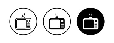 TV vektör simgeleri ayarlandı. Televizyon simgesi