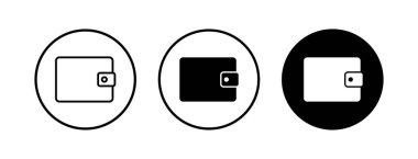 Cüzdan Simgeleri düz moda olarak ayarlandı. para cüzdanı simgesi