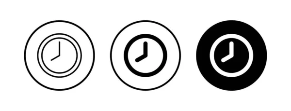 Icônes Vectorielles Horloge Réglées Vecteur Icône Temporelle Icône Vectorielle Horloge — Image vectorielle