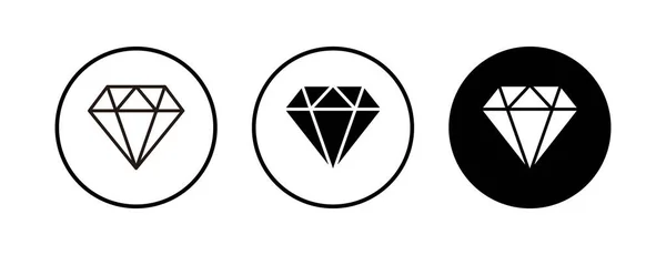 Conjunto Iconos Vectoriales Diamantes Icono Vector Diamante — Vector de stock