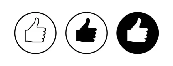 Zoals Iconen Duim Omhoog Pictogram Pictogram Sociale Media — Stockvector