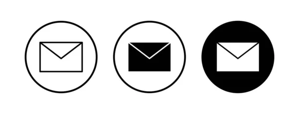 Mailsymbole Gesetzt Mail Symbol Umschlag Illustration Botschaft — Stockvektor