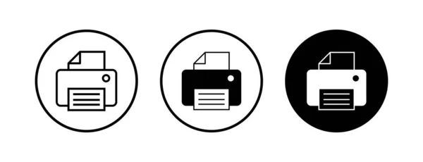 Conjunto Iconos Impresora Icono Impresión Icono Vector Fax — Archivo Imágenes Vectoriales