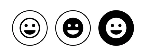 Усміхнені Ікони Готові Ікона Вектора Посмішки Эмотикон Вектор Икона Емоджі — стоковий вектор