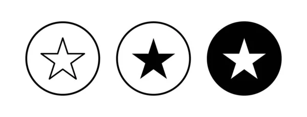 Star Icons Set Star Vector Icon Rating Symbol — Stock Vector