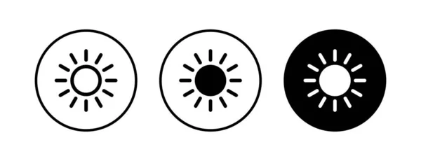 Sonnensymbole Gehen Unter Sonnenvektorsymbol — Stockvektor