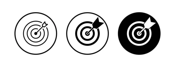Целевые Значки Установлены Значок Целевого Вектора Цель Значок Маркетинговая Цель — стоковый вектор