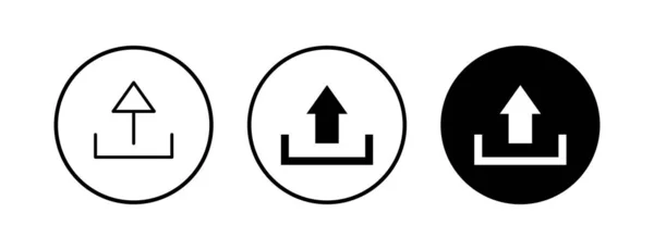 上传图标设置 上传标志图标 上传按钮 负载符号 — 图库矢量图片