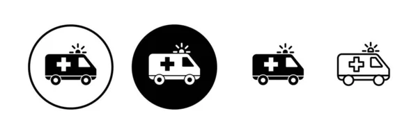 Набор Значков Скорой Помощи Ambulance Icon Design — стоковый вектор