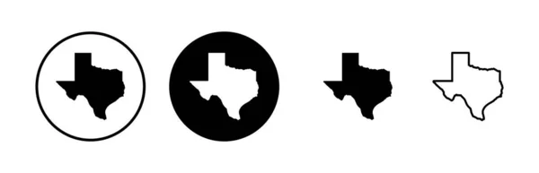 Texas Karte Symbole Gesetzt Symbol Für Texas Karte Texas Symbol — Stockvektor