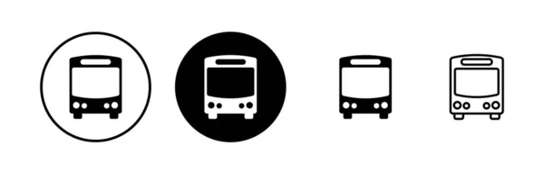 Bus Icons Set Bus Vector Icon Public Transport Symbol — Stock Vector