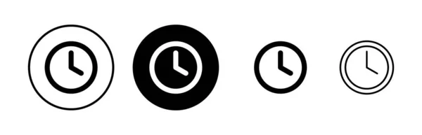 Uhrvektorsymbole Eingestellt Zeitsymbolvektor Uhrenvektorsymbol — Stockvektor