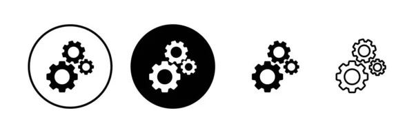 Establecer Iconos Establecidos Establecer Icono Vector Cog Settings Icon Symbol — Vector de stock