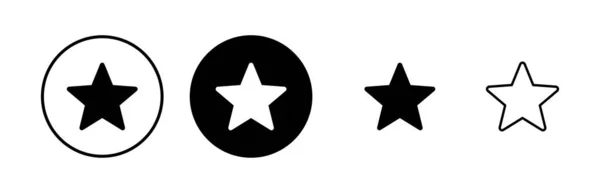 Star Icons Set Star Vector Icon Rating Symbol — Stock Vector