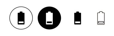 Batarya simgeleri ayarlandı. Pil vektör simgesi
