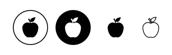 Appelpictogrammen Ingesteld Apple Vector Pictogram — Stockvector