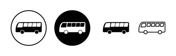 Bus Icons Set Bus Vector Icon Public Transport Symbol — Stock Vector