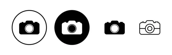 Kamera Ikonen Gesetzt Kamerasystem Kamera Vektor Symbol — Stockvektor