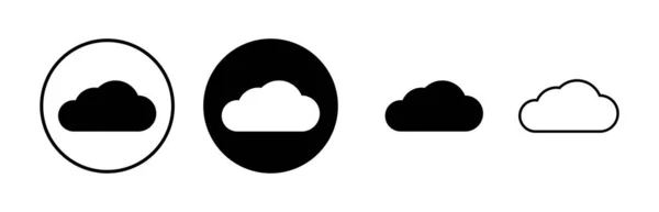 Icônes Cloud Définir Vecteur Icône Cloud Computing — Image vectorielle