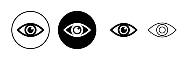 Ögonikoner Inställda Titta Och Ikonen Ikonen För Ögonvektorer — Stock vektor