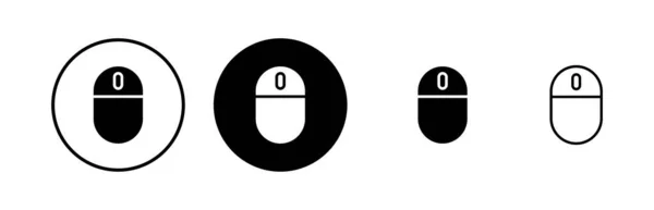 Computermaus Icons Set Computermaus Vektorsymbol — Stockvektor