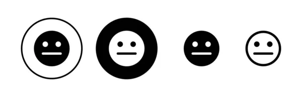 Ikony Uśmiechu Ustawione Ikona Wektora Uśmiechu Wektor Ikony Emocji Emoji — Wektor stockowy