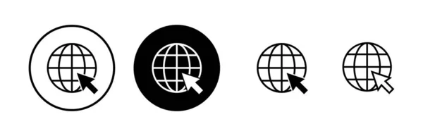 Web Icons Gesetzt Website Vektor Symbol Internet Weltvektor — Stockvektor