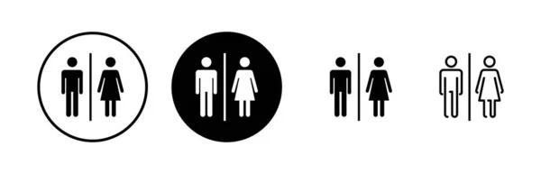 Ikony Ubikacji Ustawione Znak Toalety Mężczyzna Kobieta Wektor Znaku Toalety Wektor Stockowy