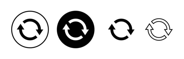 Actualizar Iconos Establecidos Recargar Vector Icono Icono Actualización Convertir Icono — Vector de stock