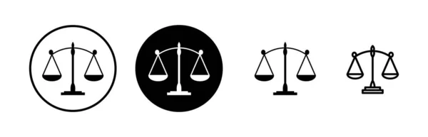 Scales Icons Set Law Scale Icon Scales Vector Icon Justice — Stock Vector