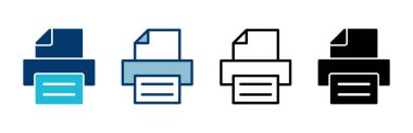 Yazıcı simgesi vektörü beyaz arkaplanda izole edildi. yazdırma simgesi. Faks vektör simgesi.