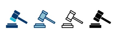 Gavel simge vektörü beyaz arkaplanda izole edildi. Çekiç simgesi vektörü. Yargıç Gavel Açık Artırma Simgesi Vektörü. Teklif